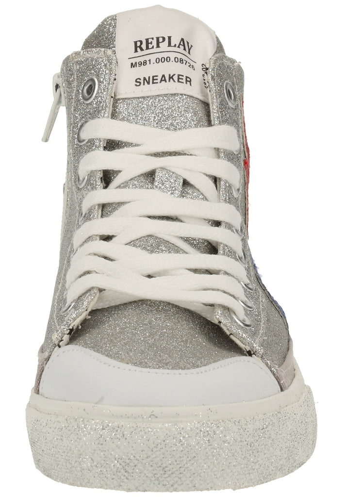 Replay Sneaker Lederimitat/Textil Silber