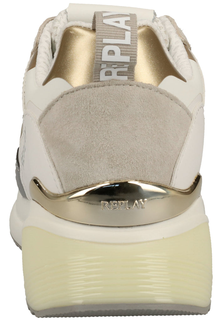 Replay Sneaker Lederimitat/Textil Weiß/Grau