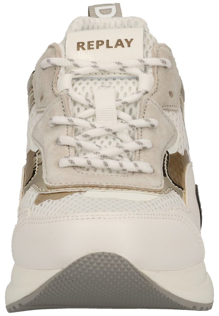 Replay Sneaker Lederimitat/Textil Weiß/Grau