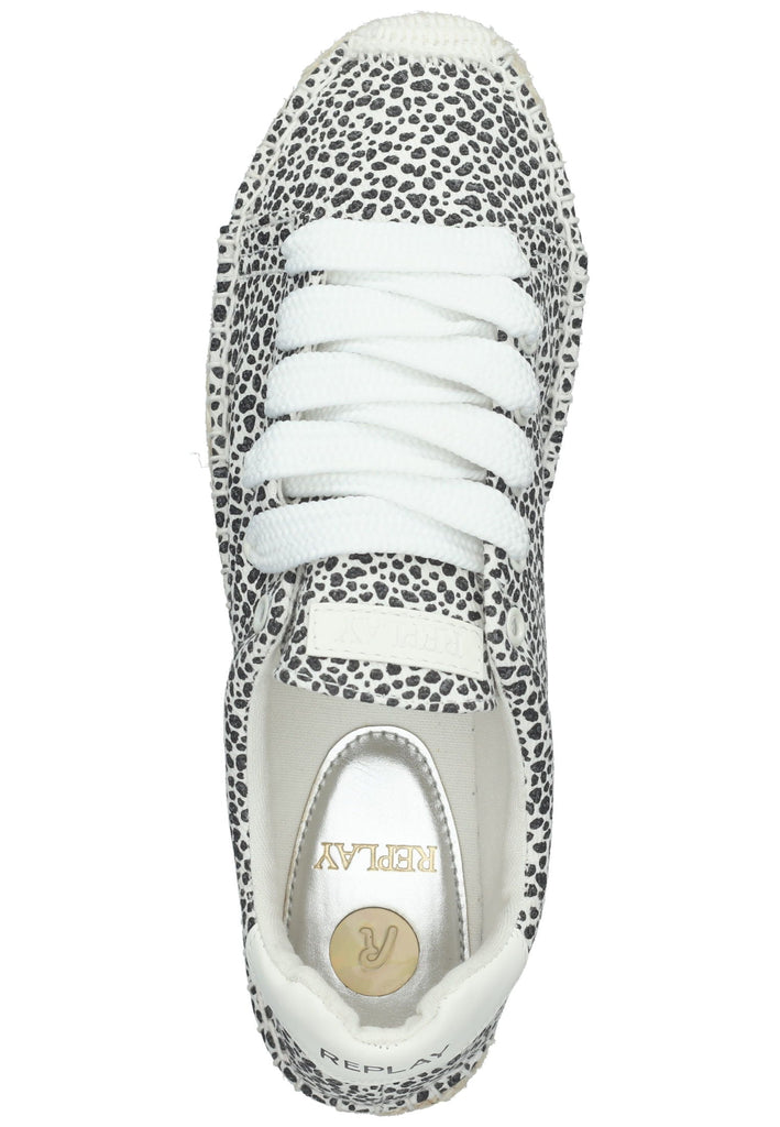 Replay Sneaker Lederimitat/Textil Weiß/Schwarz