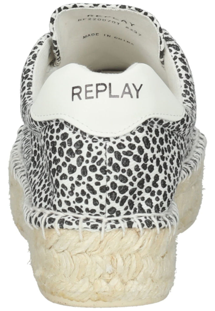 Replay Sneaker Lederimitat/Textil Weiß/Schwarz