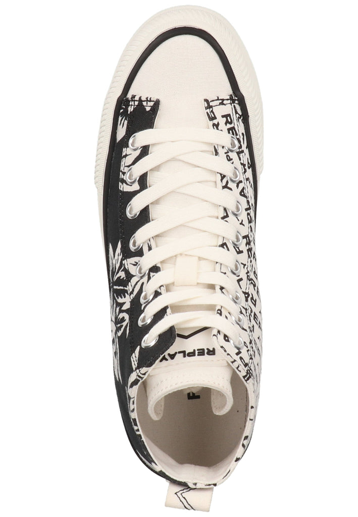 Replay Sneaker Textil Schwarz/Weiß