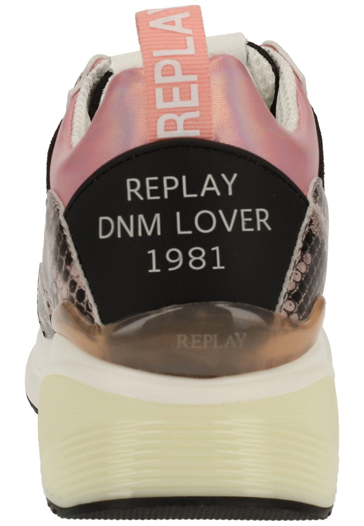 Replay Sneaker Veloursleder/Synthetik Schwarz/Pink