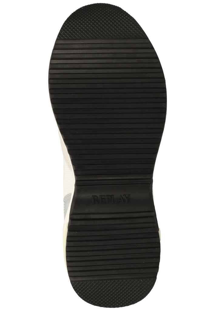 Replay Sneaker Veloursleder/Textil Weiß/Silber