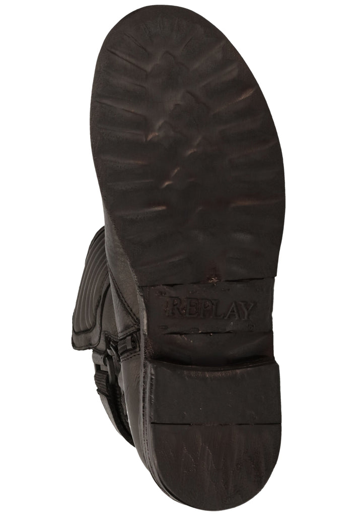 Replay Stiefel Leder Schwarz