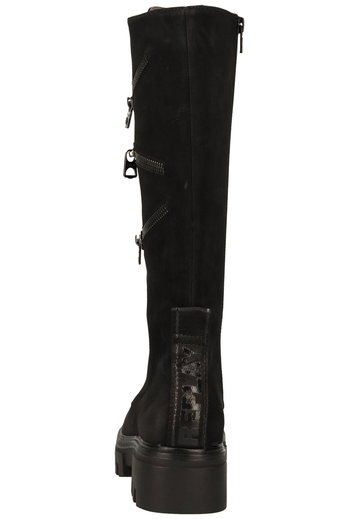 Replay Stiefel Lederimitat Schwarz