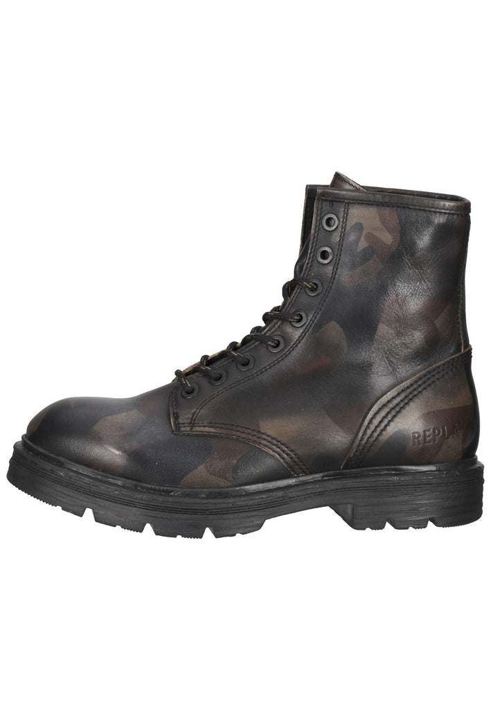 Replay Stiefelette Leder Camouflage