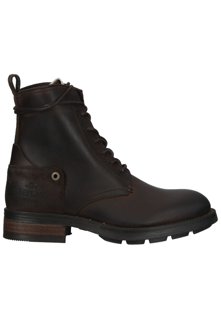 Replay Stiefelette Leder Dunkelbraun
