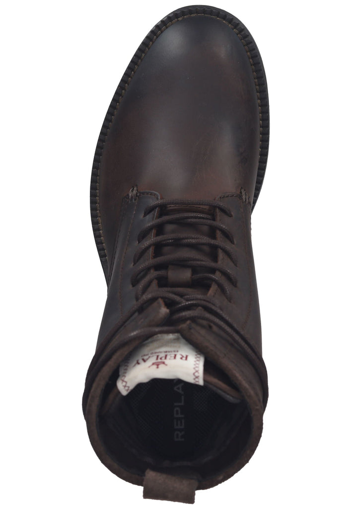 Replay Stiefelette Leder Dunkelbraun