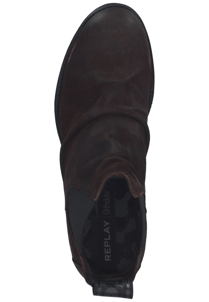 Replay Stiefelette Leder Dunkelbraun