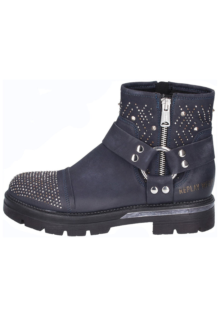 Replay Stiefelette Leder Navy