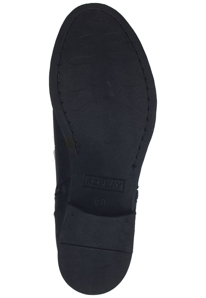 Replay Stiefelette Leder Schwarz