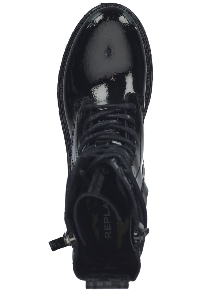 Replay Stiefelette Leder Schwarz