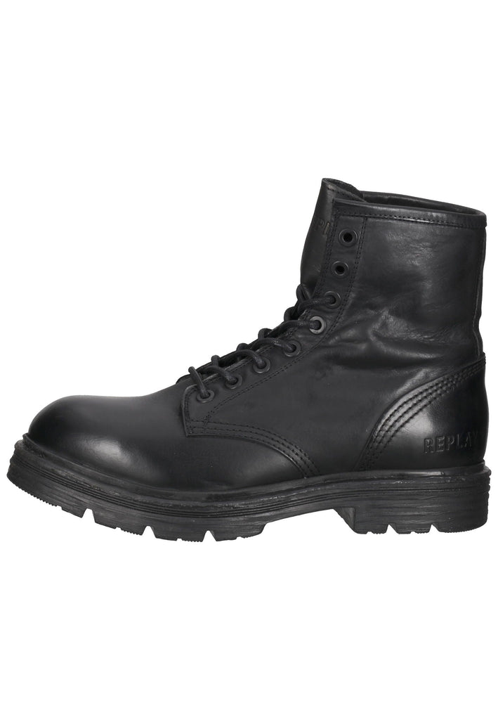 Replay Stiefelette Leder Schwarz
