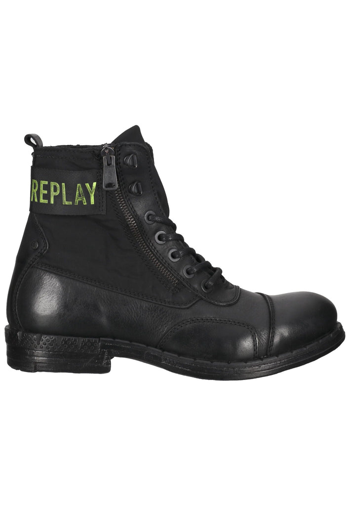 Replay Stiefelette Leder Schwarz