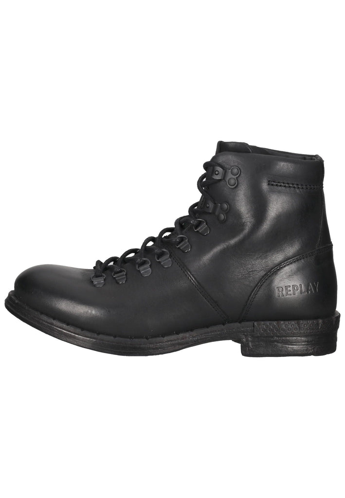 Replay Stiefelette Leder Schwarz