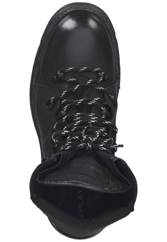 Replay Stiefelette Leder Schwarz