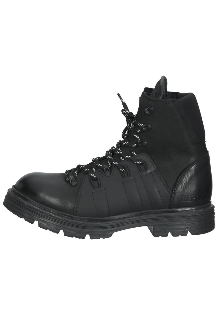 Replay Stiefelette Leder Schwarz
