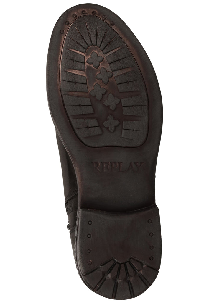 Replay Stiefelette Leder Schwarz