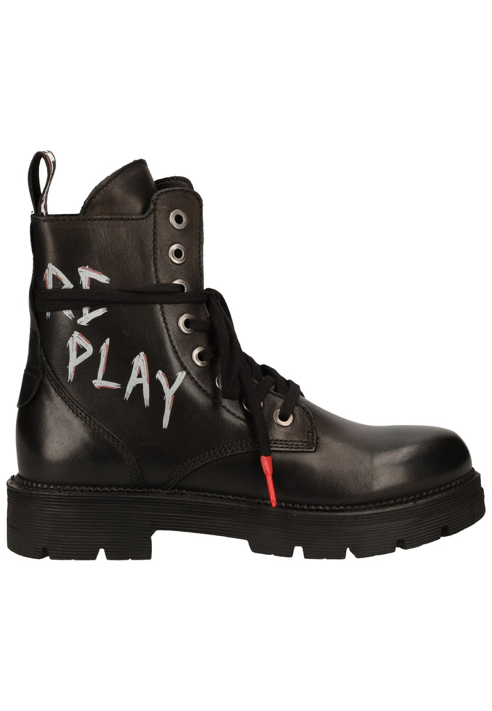 Replay Stiefelette Leder Schwarz