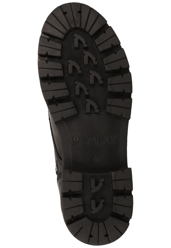 Replay Stiefelette Leder Schwarz