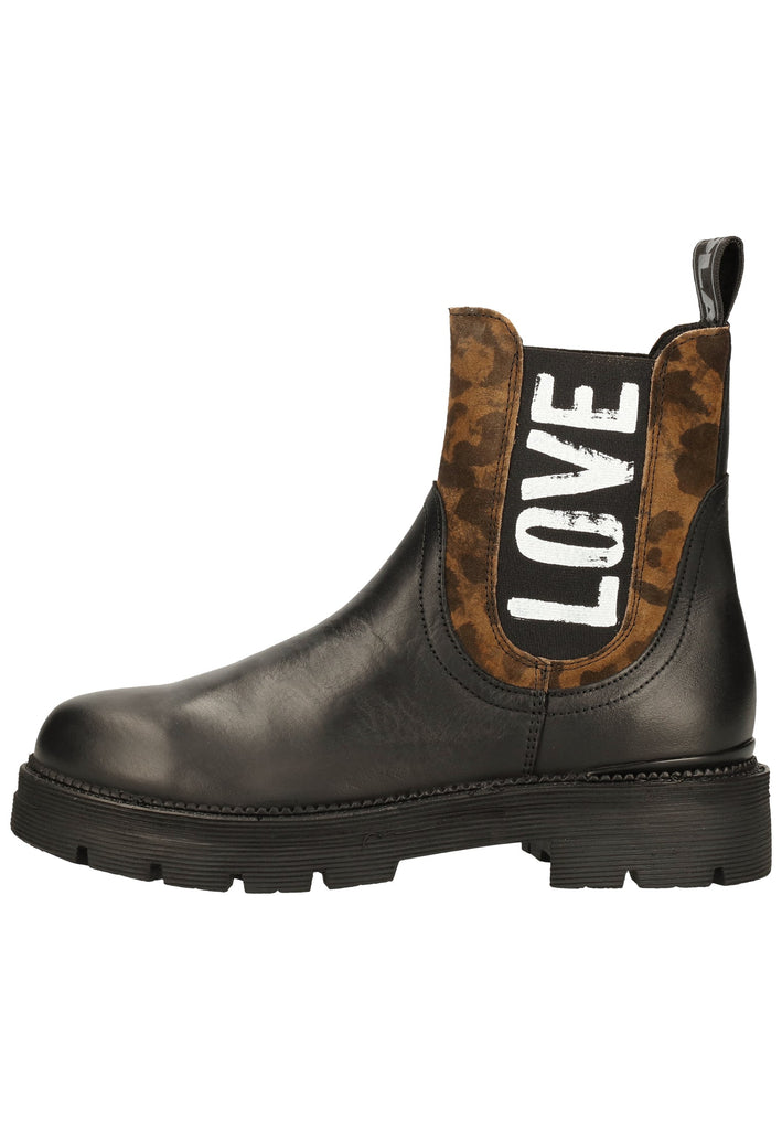 Replay Stiefelette Leder Schwarz