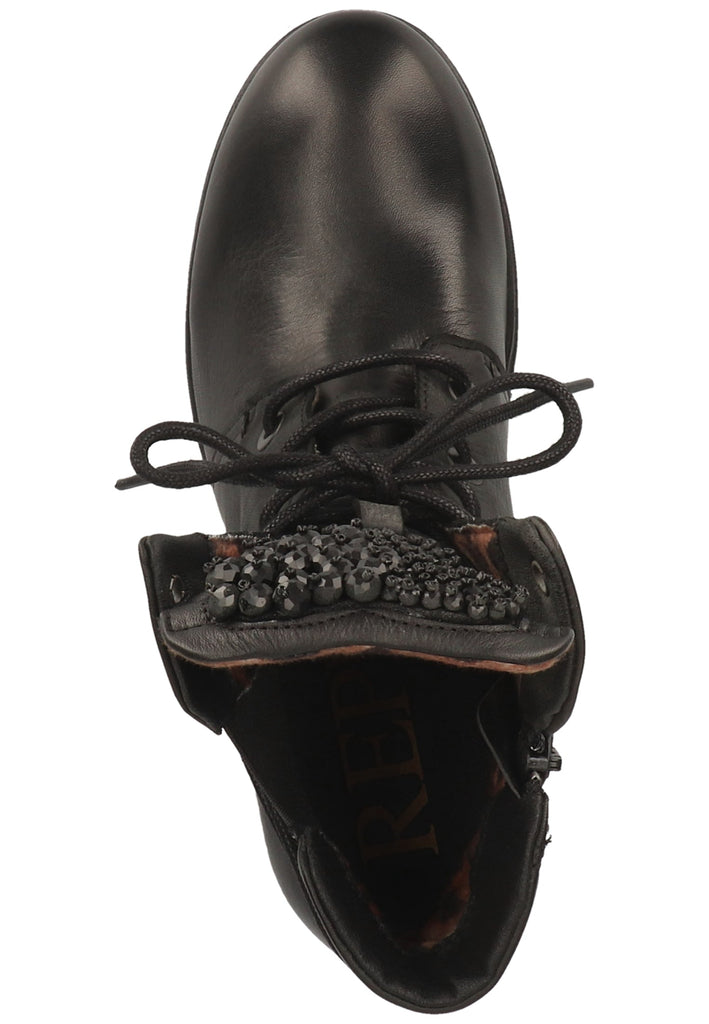 Replay Stiefelette Leder Schwarz
