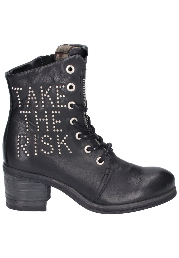 Replay Stiefelette Leder Schwarz