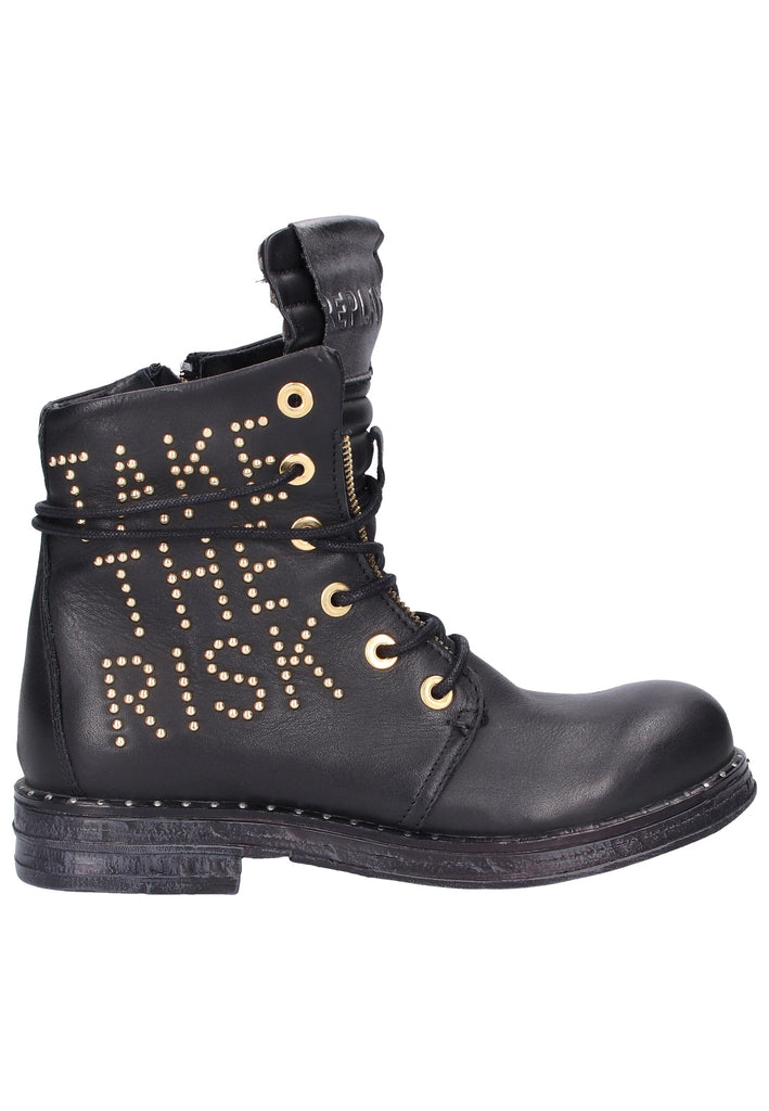 Replay Stiefelette Leder Schwarz