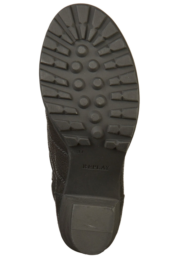 Replay Stiefelette Leder Schwarz