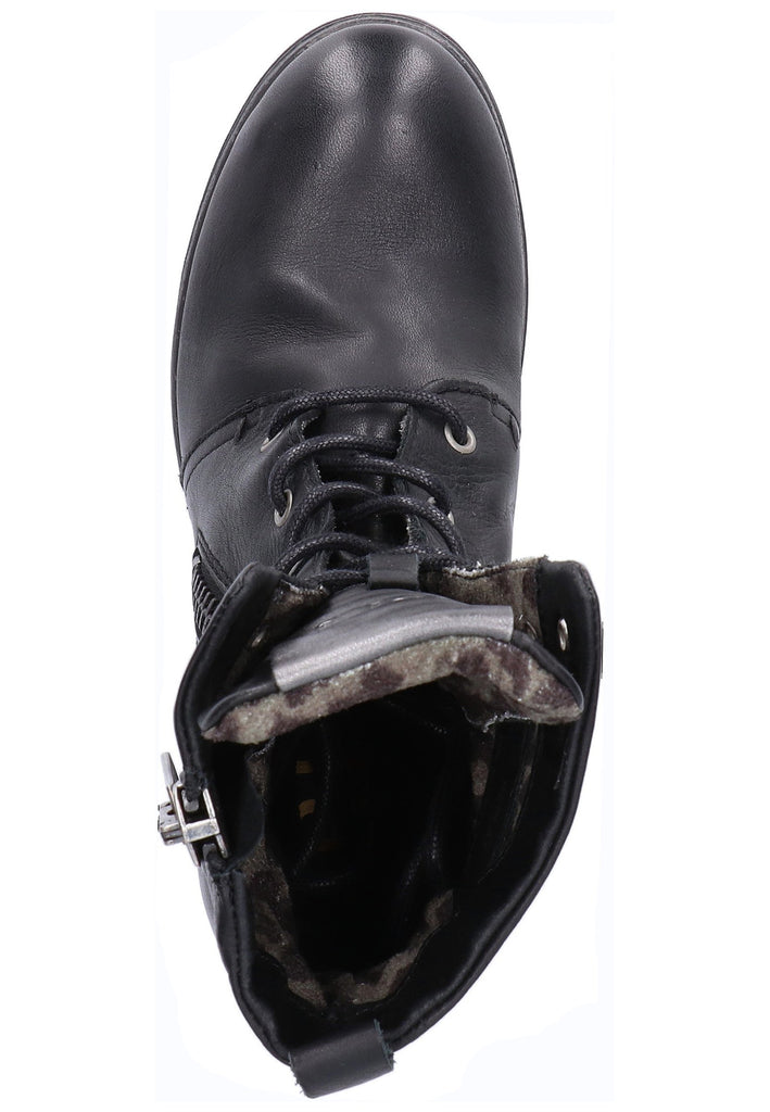 Replay Stiefelette Leder Schwarz