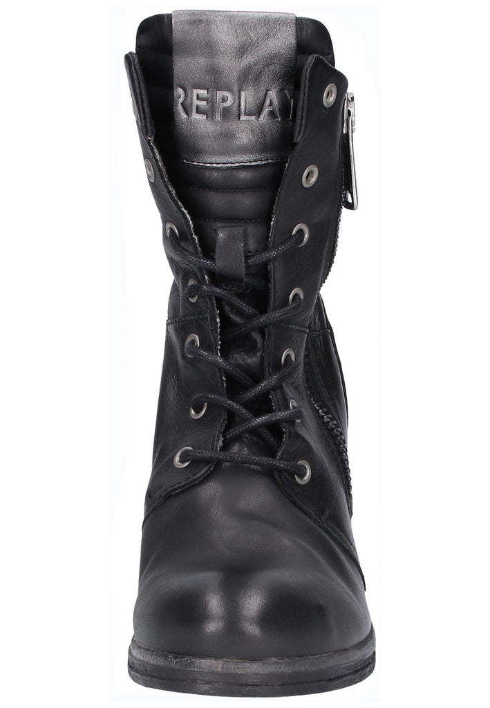 Replay Stiefelette Leder Schwarz