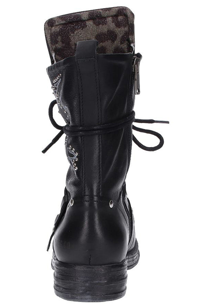 Replay Stiefelette Leder Schwarz