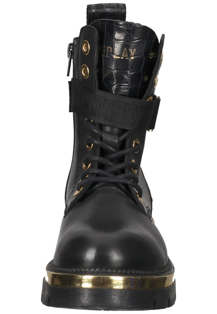 Replay Stiefelette Leder Schwarz