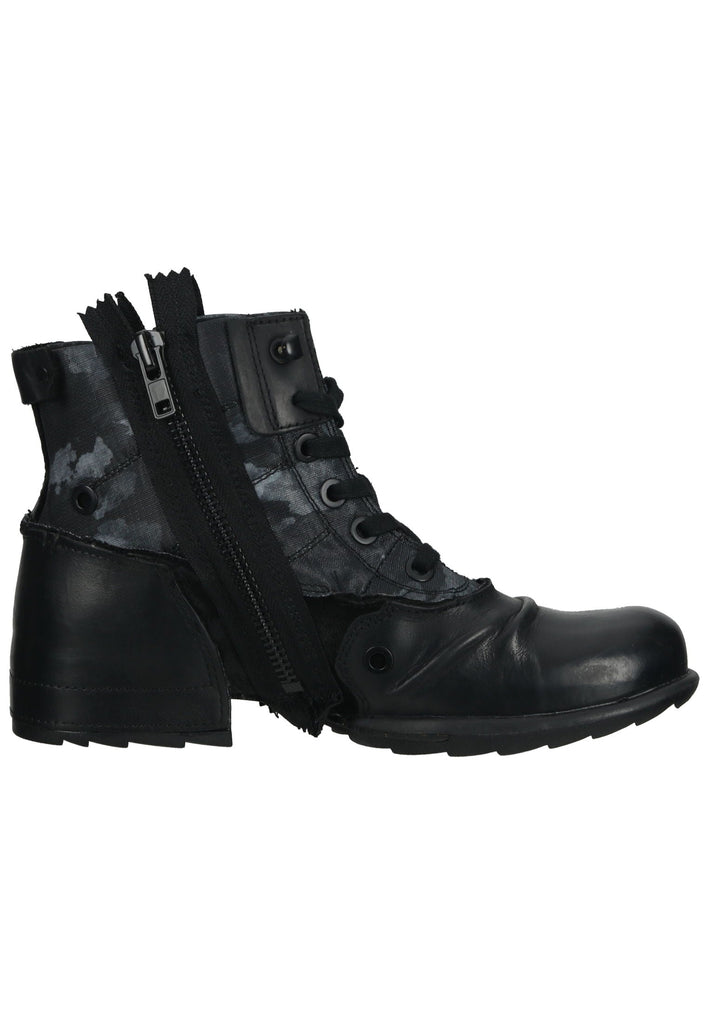 Replay Stiefelette Leder Schwarz Multi
