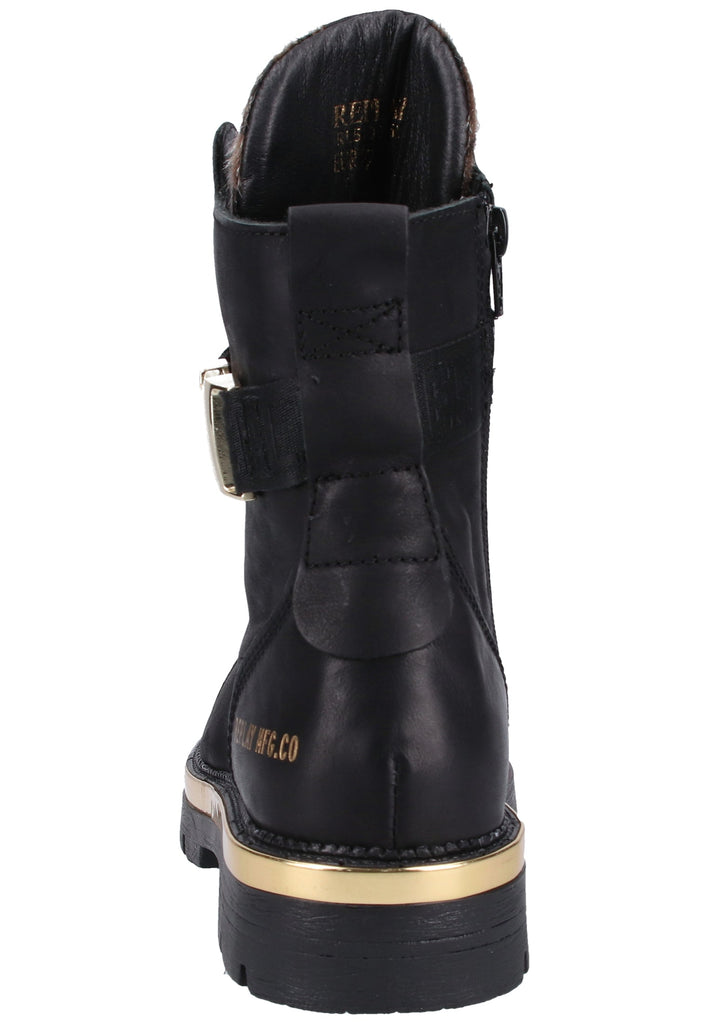 Replay Stiefelette Leder/Synthetik Schwarz/Gold