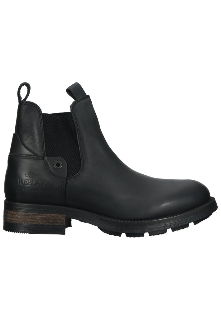 Replay Stiefelette Leder/Textil Schwarz