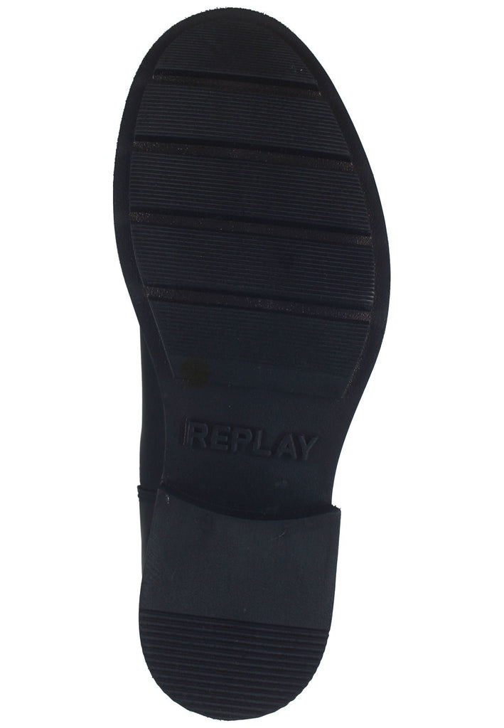 Replay Stiefelette Leder/Textil Schwarz