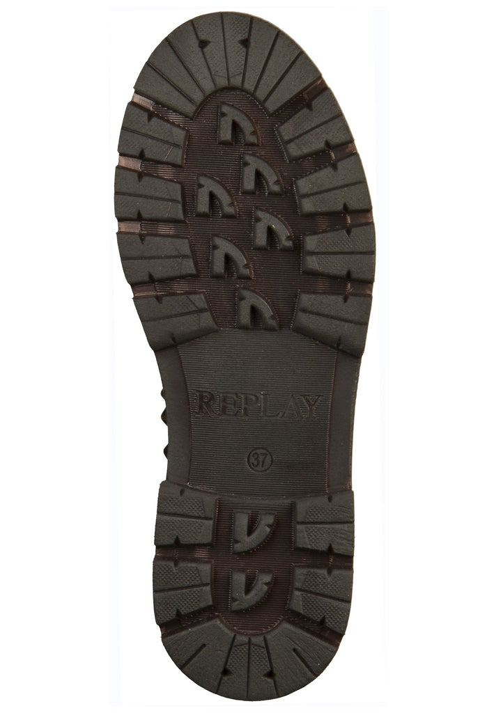 Replay Stiefelette Leder/Textil Schwarz