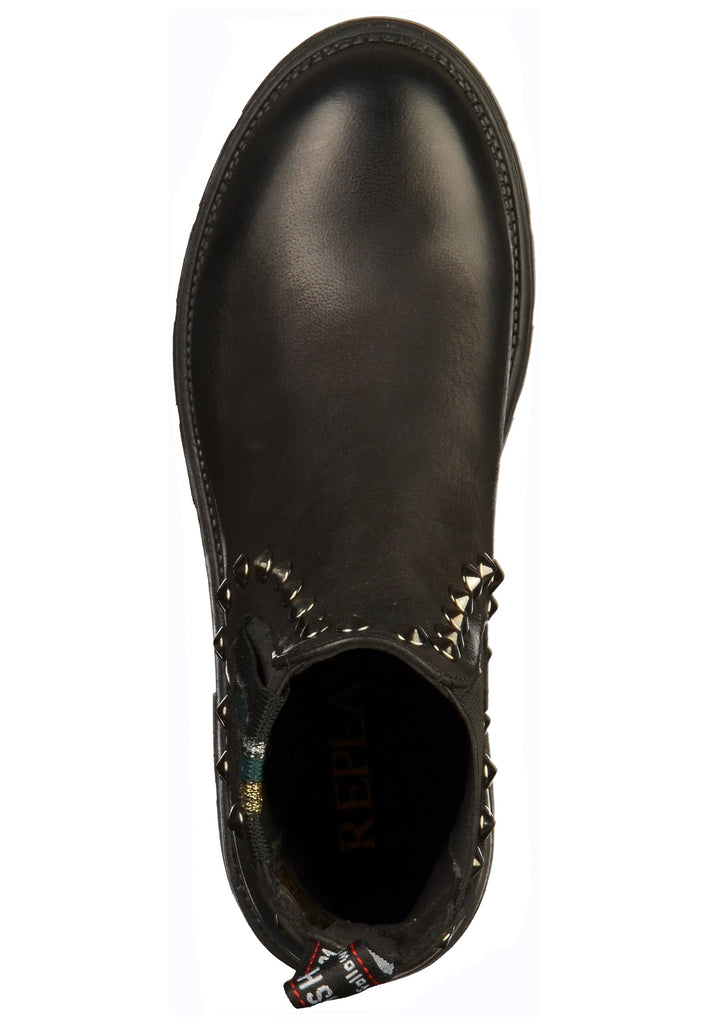 Replay Stiefelette Leder/Textil Schwarz