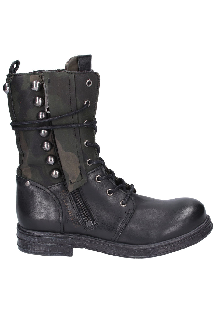 Replay Stiefelette Leder/Textil Schwarz