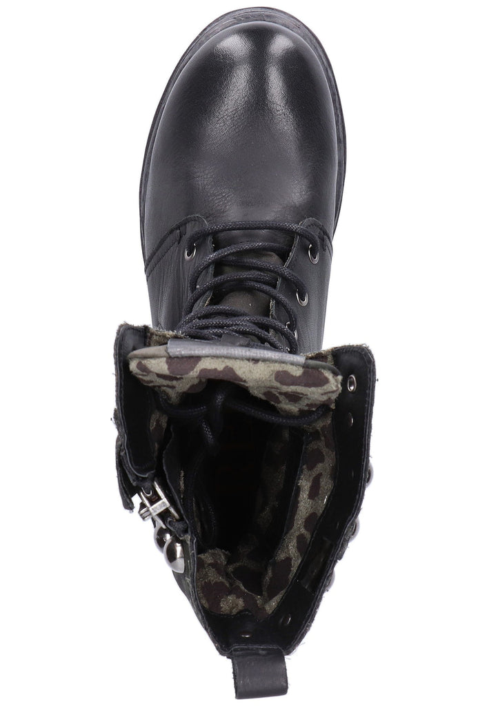 Replay Stiefelette Leder/Textil Schwarz