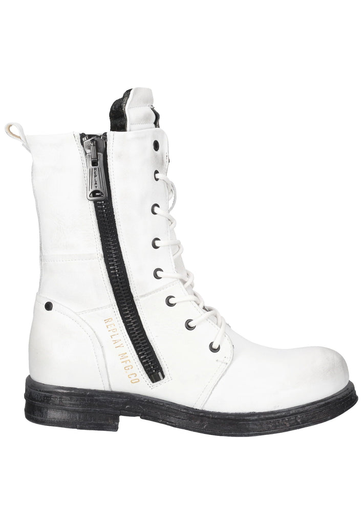 Replay Stiefelette Leder Weiß
