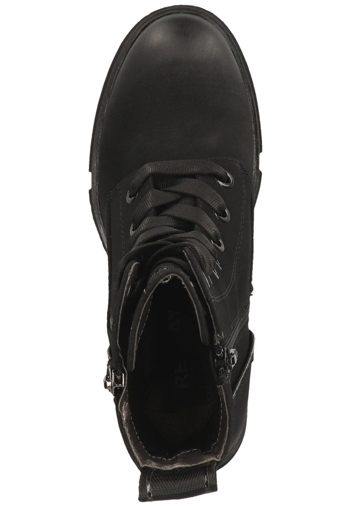 Replay Stiefelette Lederimitat Schwarz