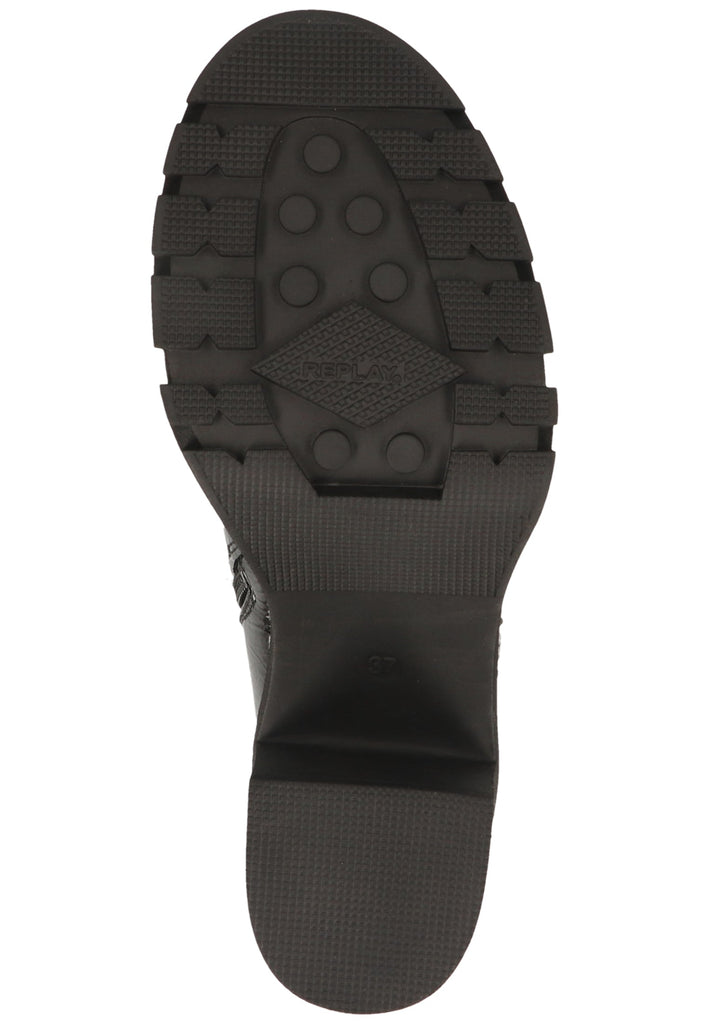 Replay Stiefelette Lederimitat Schwarz