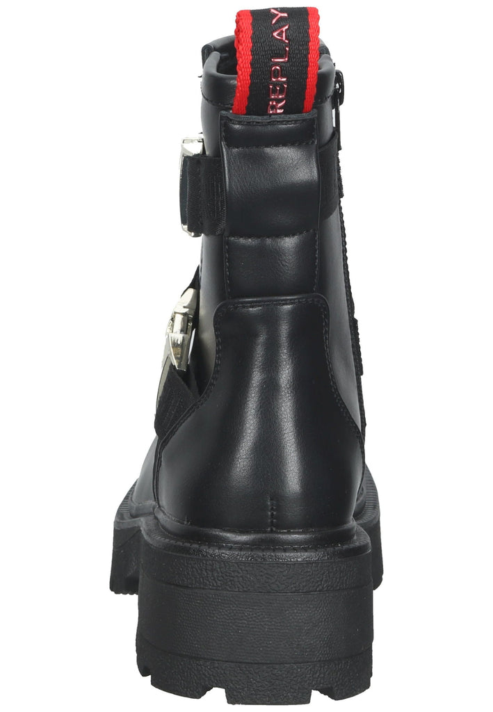 Replay Stiefelette Lederimitat Schwarz