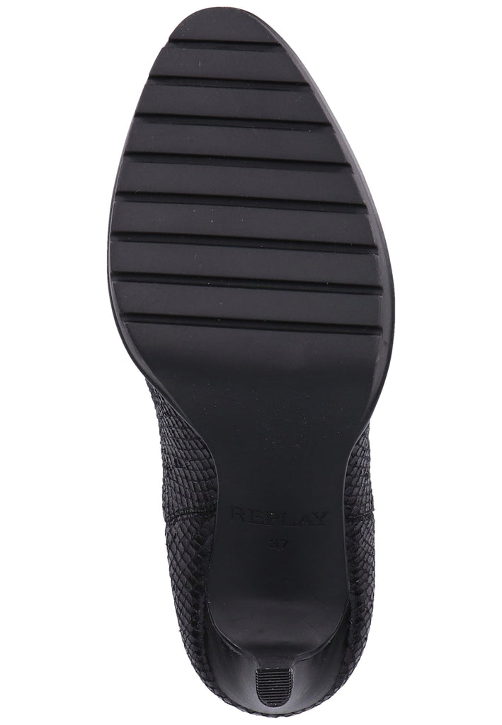 Replay Stiefelette Lederimitat/Textil Schwarz