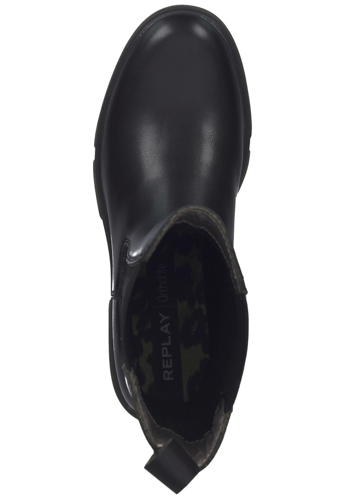 Replay Stiefelette Lederimitat/Textil Schwarz/Grün