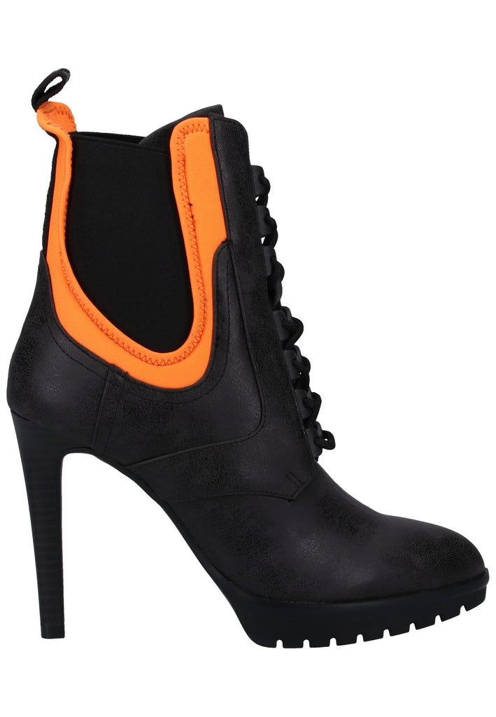 Replay Stiefelette Lederimitat/Textil Schwarz/Orange