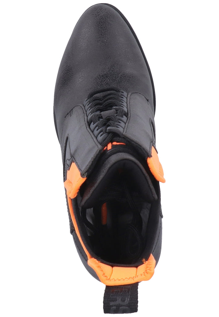 Replay Stiefelette Lederimitat/Textil Schwarz/Orange